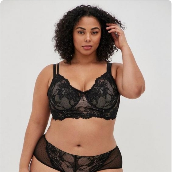 Torrid Dot Lace Underwire Bra - Picture 4 of 9